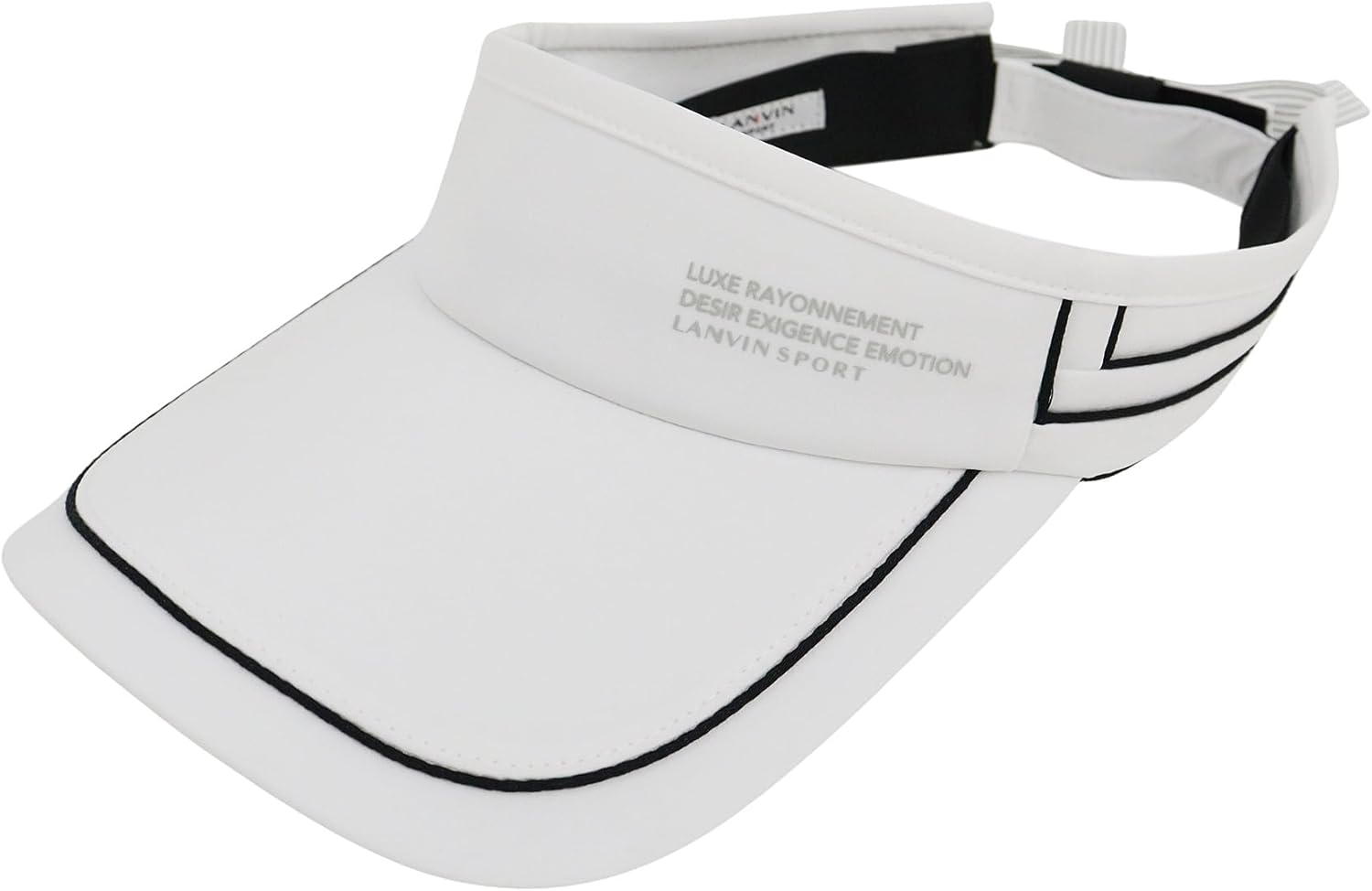 ✨美品✨ランバンスポール 2WAYバイザー レディース ゴルフ サンバイザー LANVIN SPORT 公式 ランバン スポール リボン付き綿ツイルサン